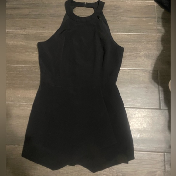 Elegant Black Halter Romper - Picture 2 of 5